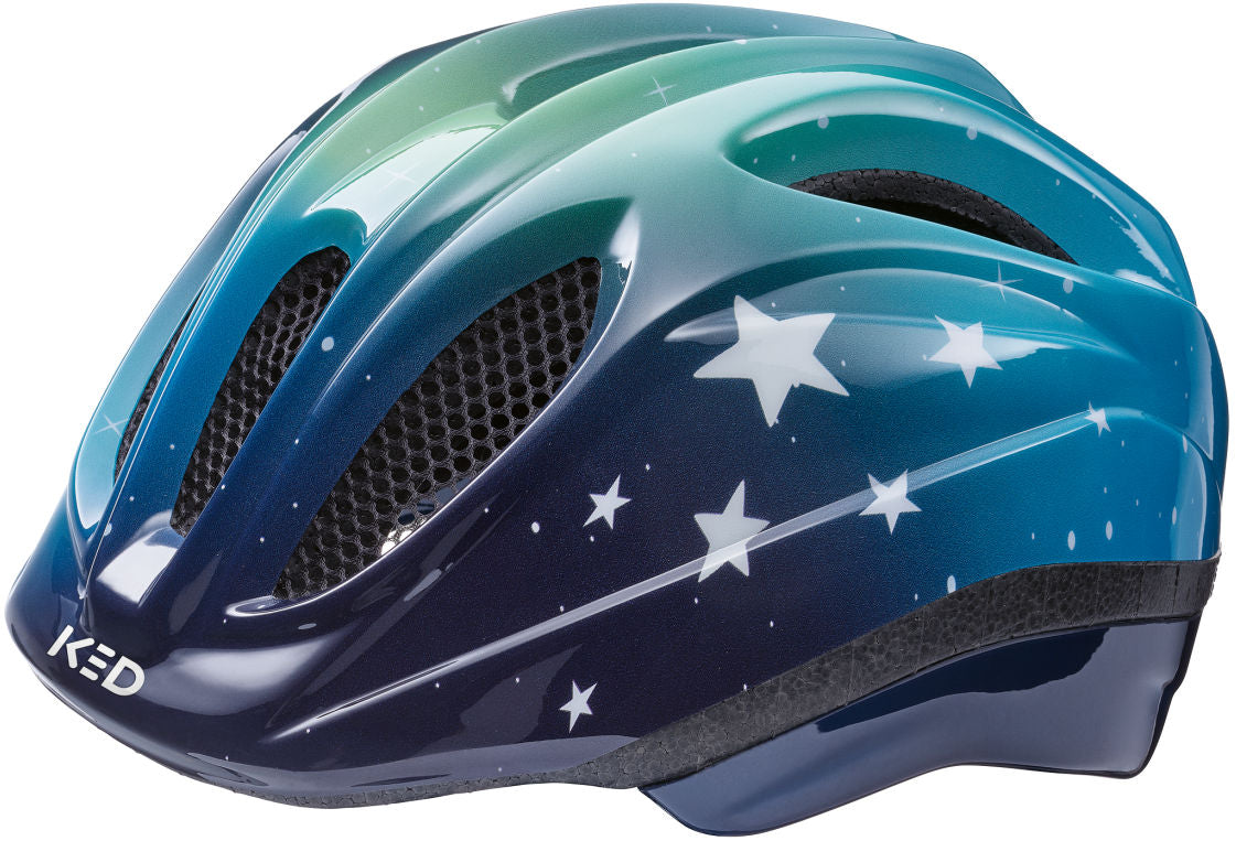 Ked Bicycle Helm Meggy II Trend M (52-58 cm) Sterne Blaugrün glühend