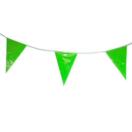 Limonengrüne Flaggenlinie von Folat bv, 10 Meter.