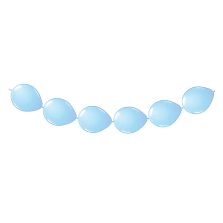 Folat bv hellblaue Knopfballons, 8 Stück.