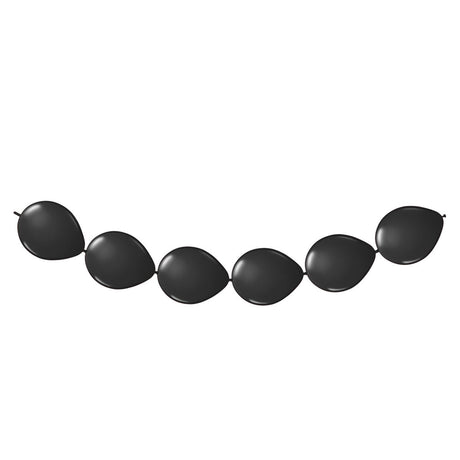 Folat bv schwarze Knopfballons, 8 Stück.