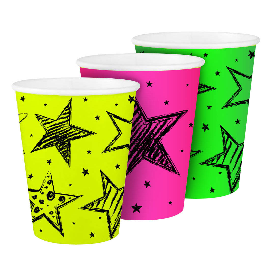 Folat bv Neon-Partybecher, 6 Stk.