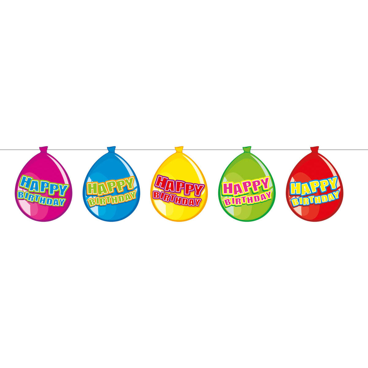 Folat bv Flag Line Ballons „Happy Birthday“, 10 mtr.