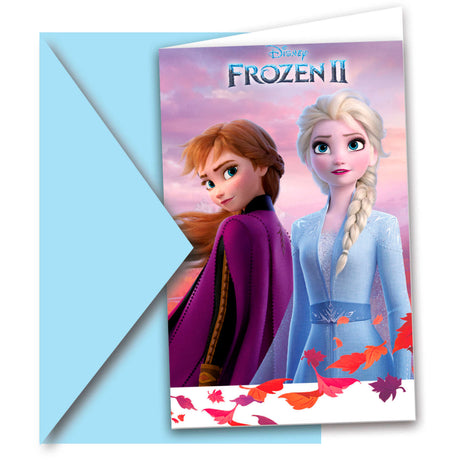 Folat bv Disney Frozen 2 Einladungen, 6 Stück.