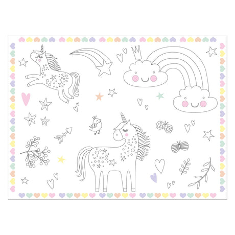 Folat bv färbbare Tischsets Einhörner Regenbogen, 6 Stück.