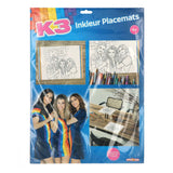 Folat bv k3 Tischsets zum Ausmalen, 6 Stück.