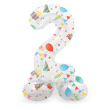 Folat bv stehender Folienballon „Frohe Party“ Nummer 2 – 72 cm