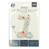 Folat bv stehender Folienballon „Frohe Party“ Nummer 7 – 72 cm