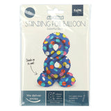 Folat bv stehender Folienballon bunte Punkte Nummer 8 – 72 cm