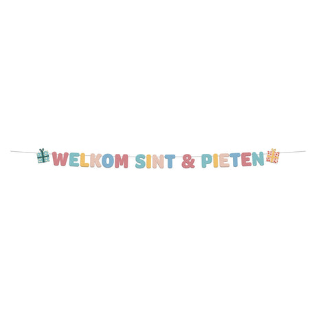Folat bv Buchstabengirlande „Welcome Santa and Pieten“, 150 cm