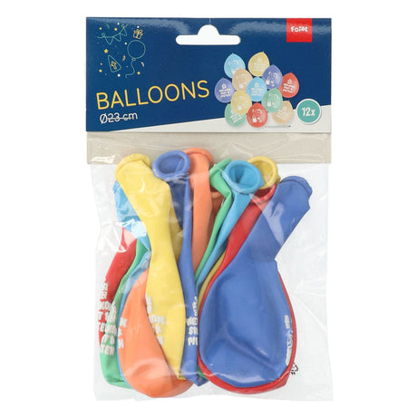Folat bv Latexballons begrüßen den Weihnachtsmann und die Piets, 12 Stück.