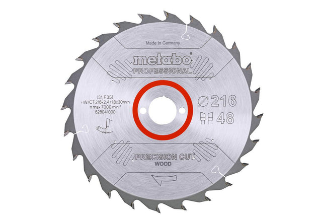 Metabo rondzaag hw ct 216x30x48z precisie gesneden hout professional