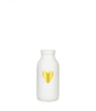 Ideas 4 seasons fles vaas glas wit met gouden hart ø4.8xh10,4cm