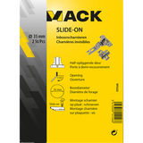 Mack 1015222 - 2 inboorscharnieren slide on 35mm 110° half opliggende deur | 10 stuks