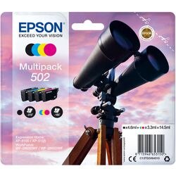 Inktcartridge 502 multipak zwart, geel, cyaan, magenta