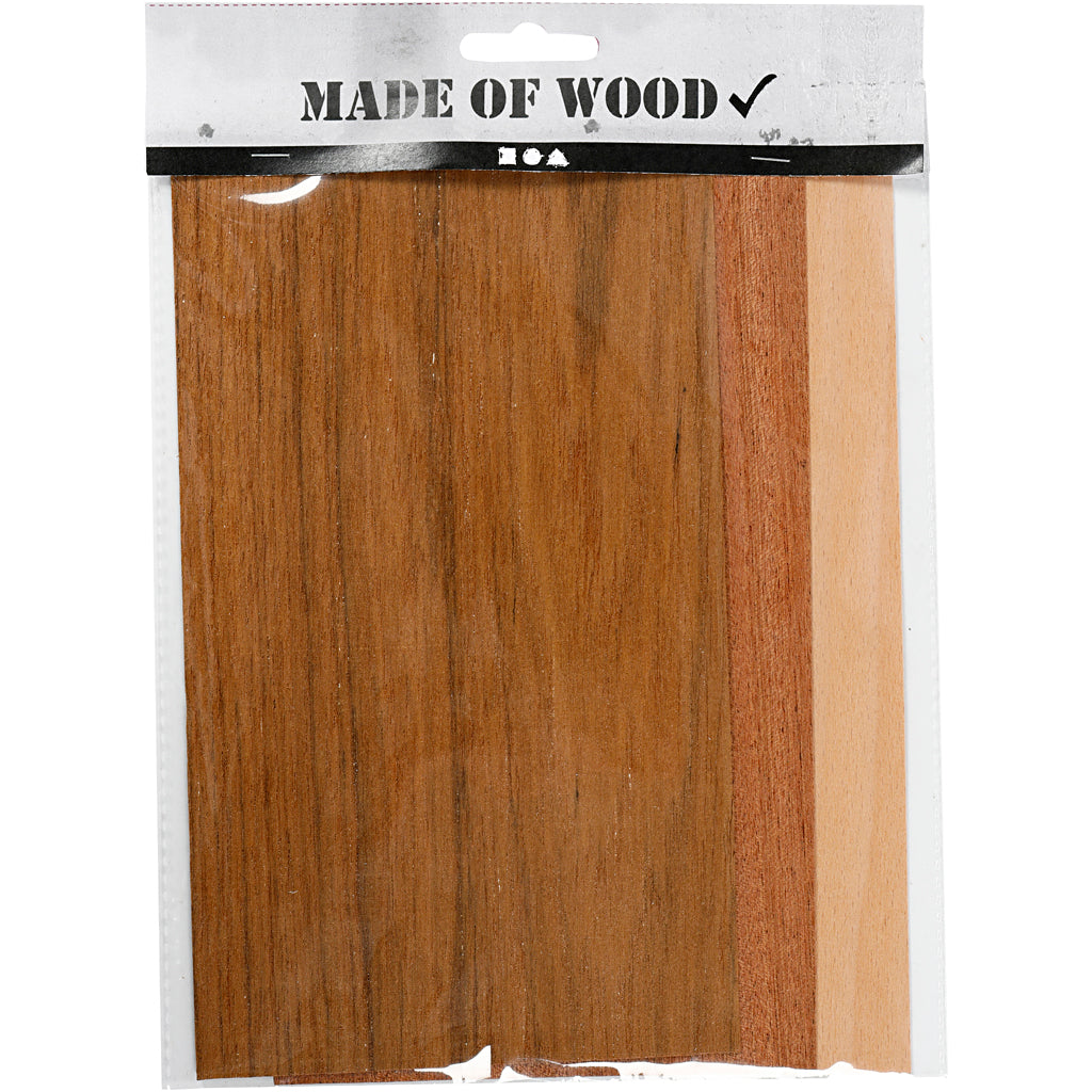 Creativ Company Bamboo Feneer Beech Eiken Mahonie, 3 Blätter