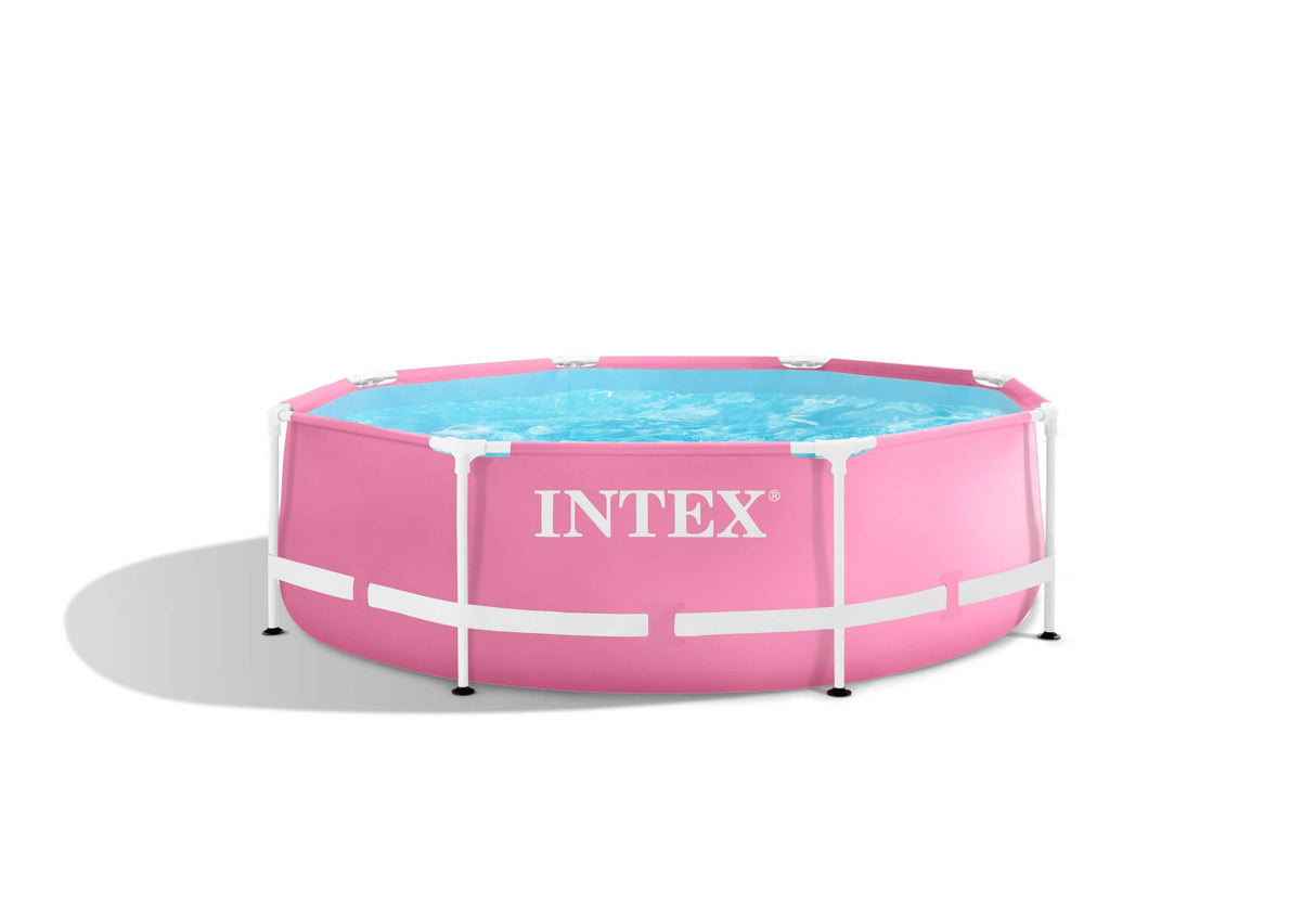 Intex rosa Metallrahmen Schwimmbad 244 x 76 cm