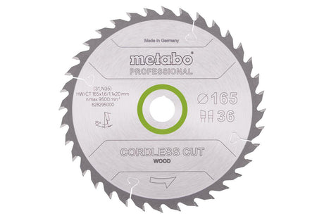 Metabo rondzaag hw ct 165x20x38z draadloos gesneden hout professional