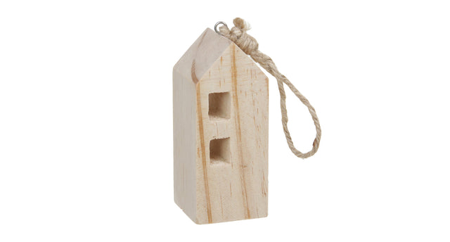 Pb. 1 wooden house natural 5x5x12 cm