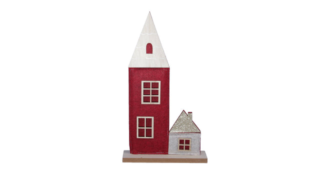 Pb. 1 felt church standing red 26x47.5 cm