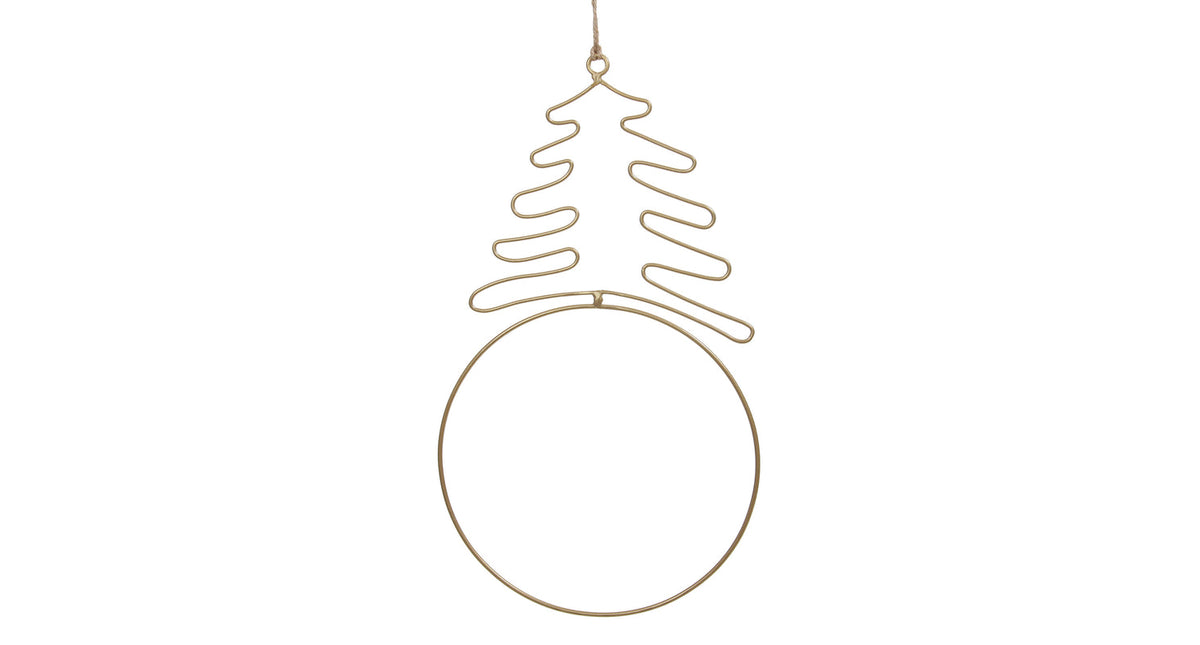 Pc. 1 metal deco hanger gold ø 30x53 cm