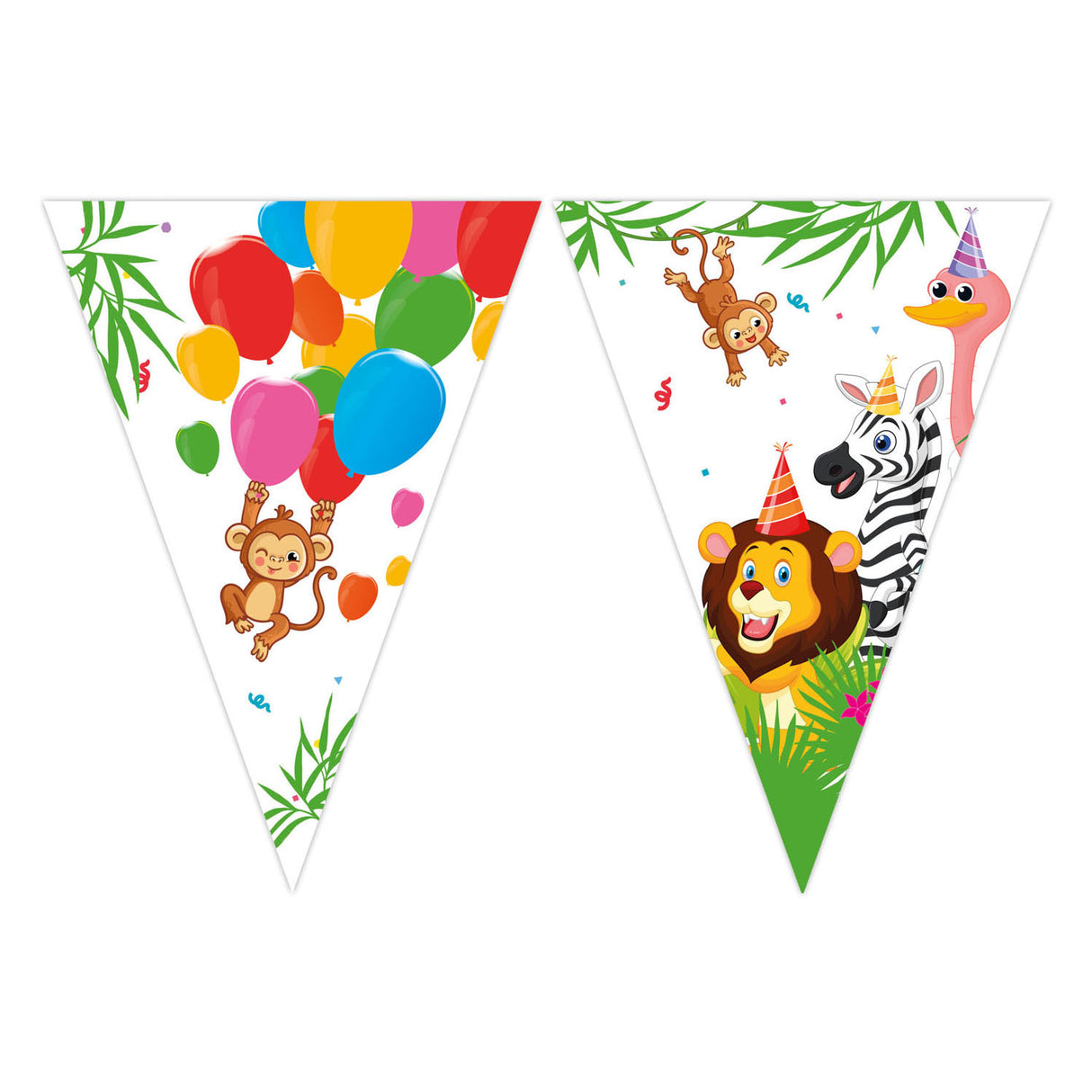 Globos Papier-Wimpelkette, FSC-Dschungelballons. 3mtr.
