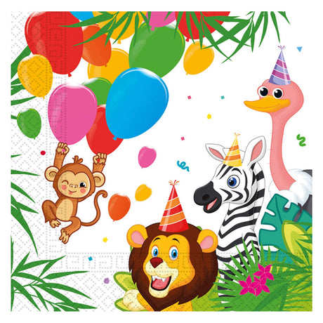 Globos Papierservietten FSC Dschungelballons, 20 Stk.