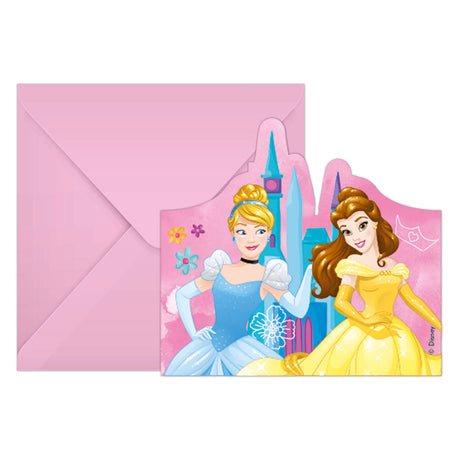 Globos Einladungen und Umschläge FSC Disney Princess Live Your Story, 6 Stk.