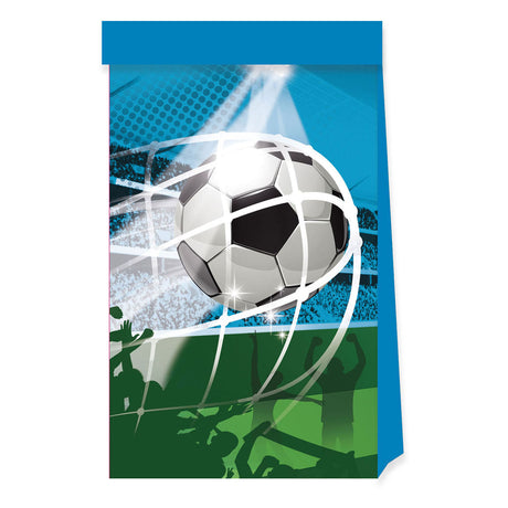 Globos Papier-Partytüten für FSC-Fußballfans, 4 Stück.