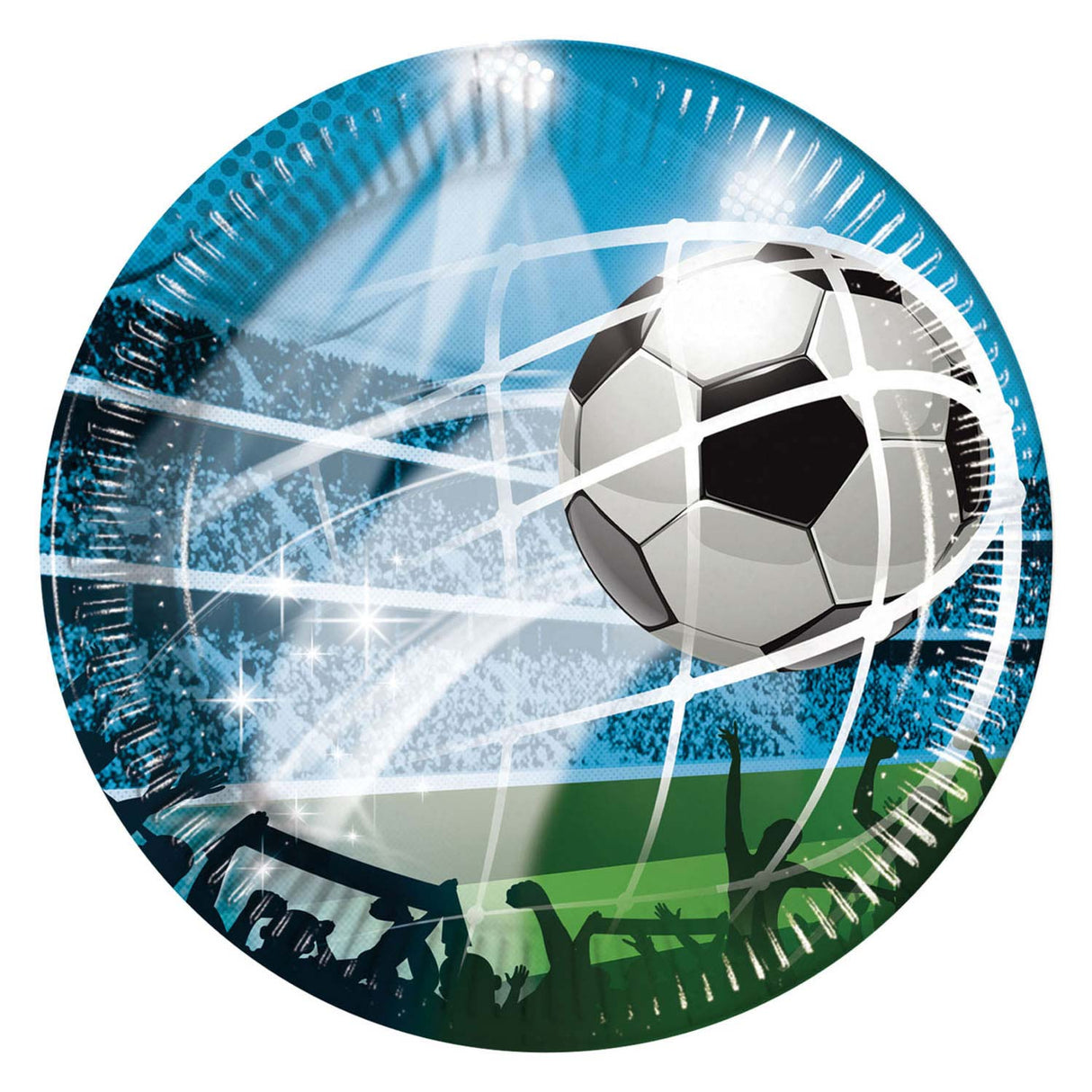 Globos Pappteller FSC Fußballfans, 8 Stk.