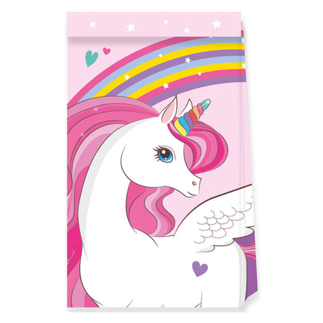 Globos Papiertüten FSC Einhorn Regenbogenfarben, 4 Stk.