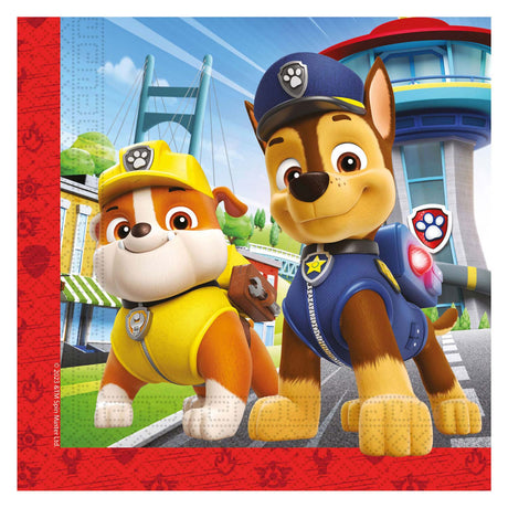 Globos Papierservietten FSC Paw Patrol Rescue Heroes, 20 Stk.
