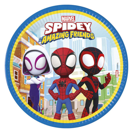 Globos Pappteller FSC Spidey, 8 Stk.