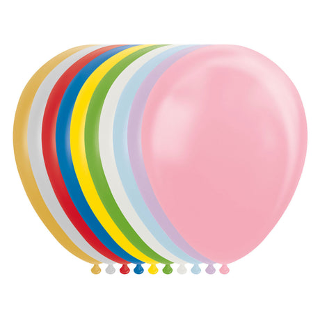 Globos-Luftballons Metallic-Perlen-Mixfarben 30 cm, 100 Stück.