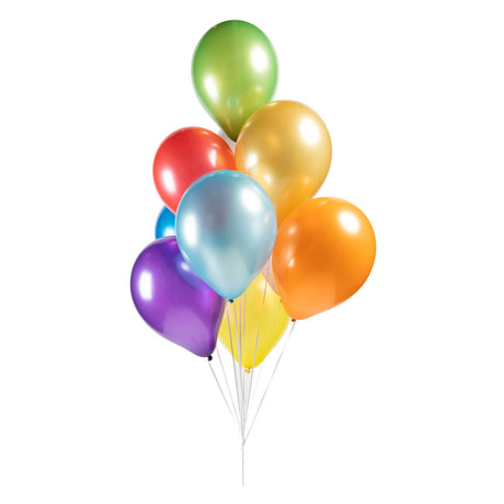 Globos-Luftballons Metallic-Perlen-Mixfarben 30 cm, 100 Stück.