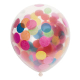 Globos Konfetti-Luftballons Papier-Konfetti-Mix 30cm, 6 Stk.