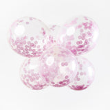 Globos Konfetti Luftballons Papierkonfetti Babyrosa 30cm, 6 Stk.