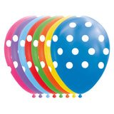 Globos Luftballons Punkte Mix Farben 30cm, 8St.