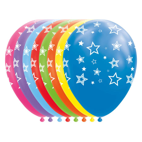 Globos Luftballons Sterne bunt gemischt 30cm, 8St.