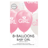 Globos Luftballons Tochter Baby rosa weiß 30cm, 8 Stk.