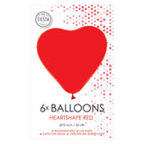 Globos Luftballons Herzballons Rot 30cm, 6 Stk.