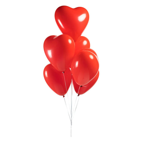 Globos Luftballons Herzballons Rot 30cm, 6 Stk.