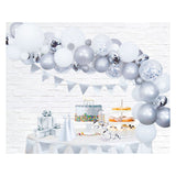 Globos Ballonbogen-Set Silber