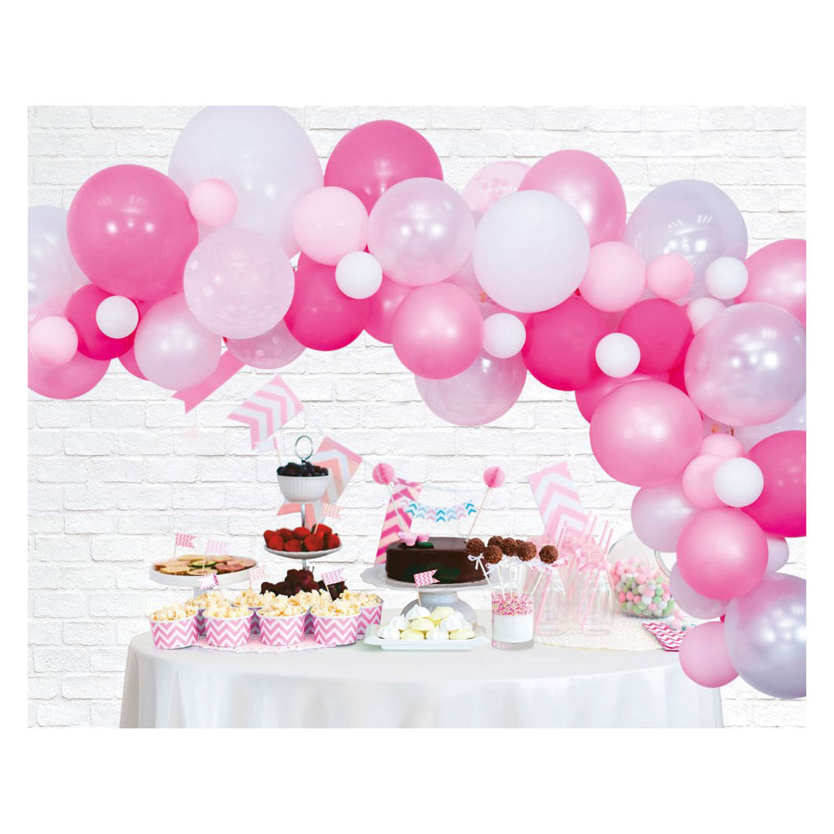Globos Ballonbogen-Set rosa