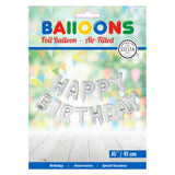 Globos Folienballon Text Alles Gute zum Geburtstag Silber