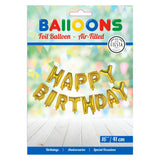 Globos Folienballon mit Text „Alles Gute zum Geburtstag“ in Gold
