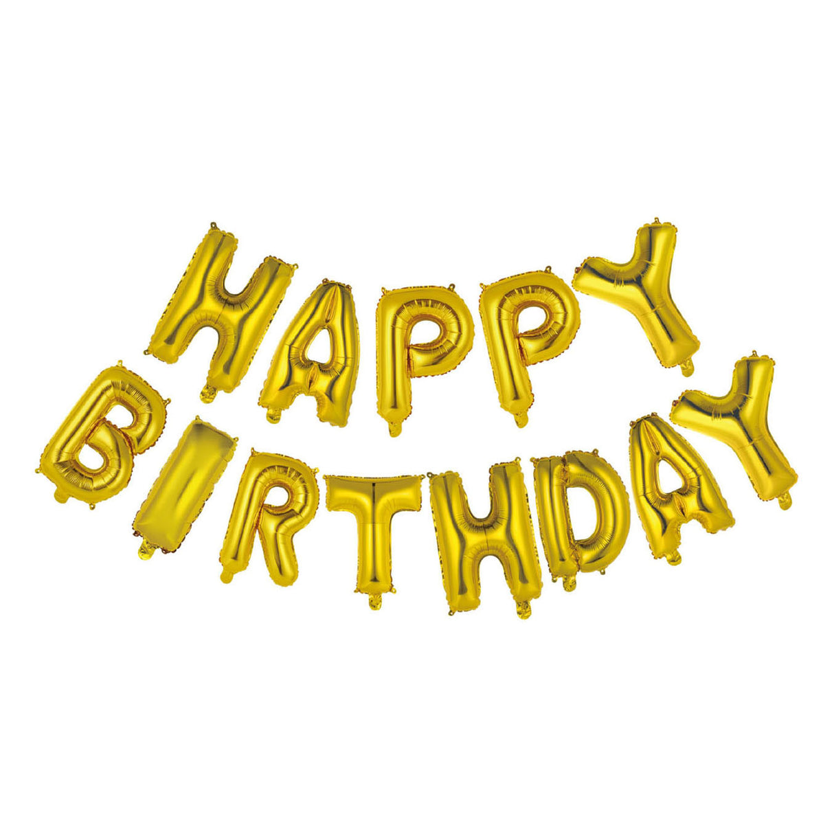 Globos Folienballon mit Text „Alles Gute zum Geburtstag“ in Gold