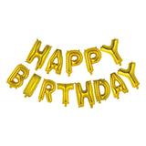 Globos Folienballon mit Text „Alles Gute zum Geburtstag“ in Gold