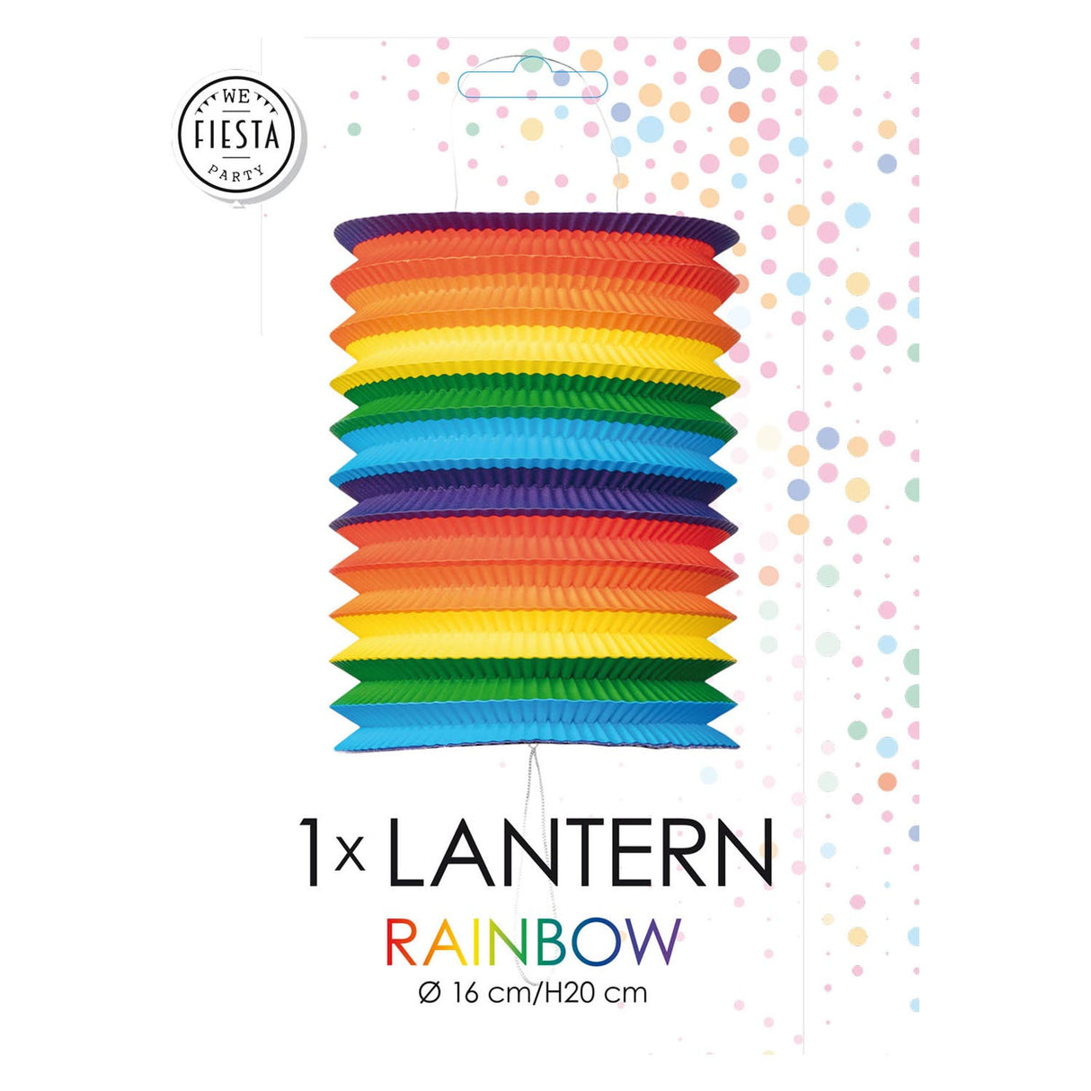 Globos Papierlaterne Regenbogen, 16cm