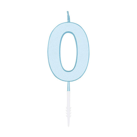 Globos taartkaars 4,5cm pastel blauw no. 0