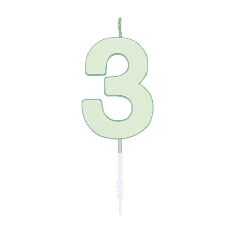 Globos Tortenkerze 4,5cm Pastell Mint Nr. 3